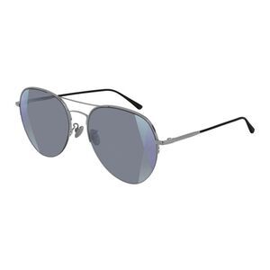 Bottega Veneta Sunglasses Aviator Full Rim, Ruthenium/Black Frame and Grey Lens